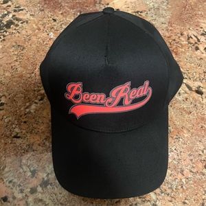 Been Real Apparel Snap Back Trucker Hat Black & Red x BeenRealApparel.com